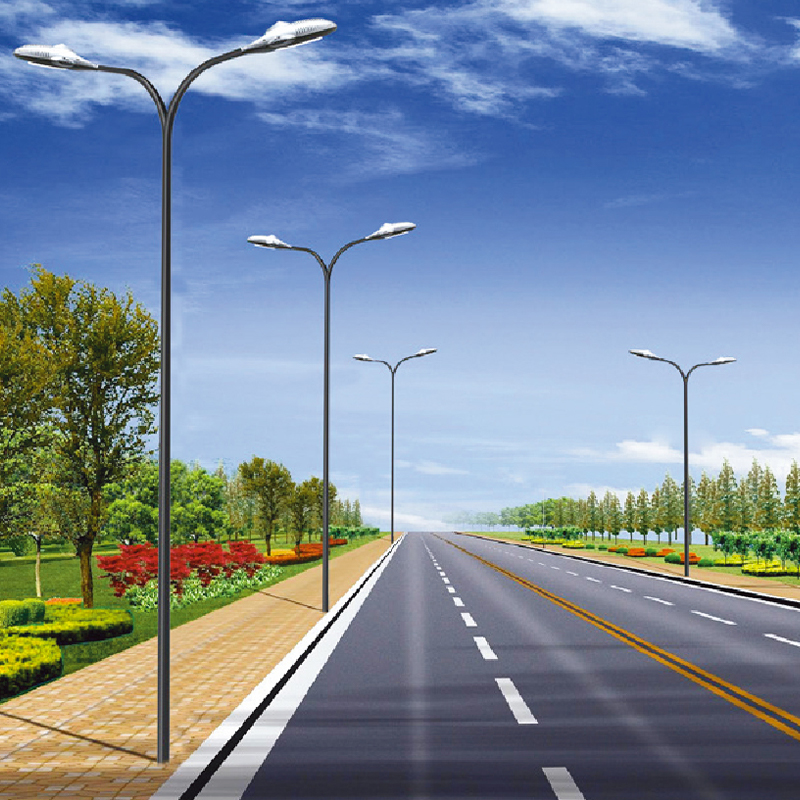 عمود طريق مخروطي من الألومنيوم بذراع مزدوج من NILE