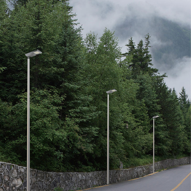 عمود إضاءة شمسي من ISNY مصنوع من مسحوق معدني من الألومنيوم